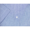 Chemise manches courtes coupe droite VACOLIN en lin bleu