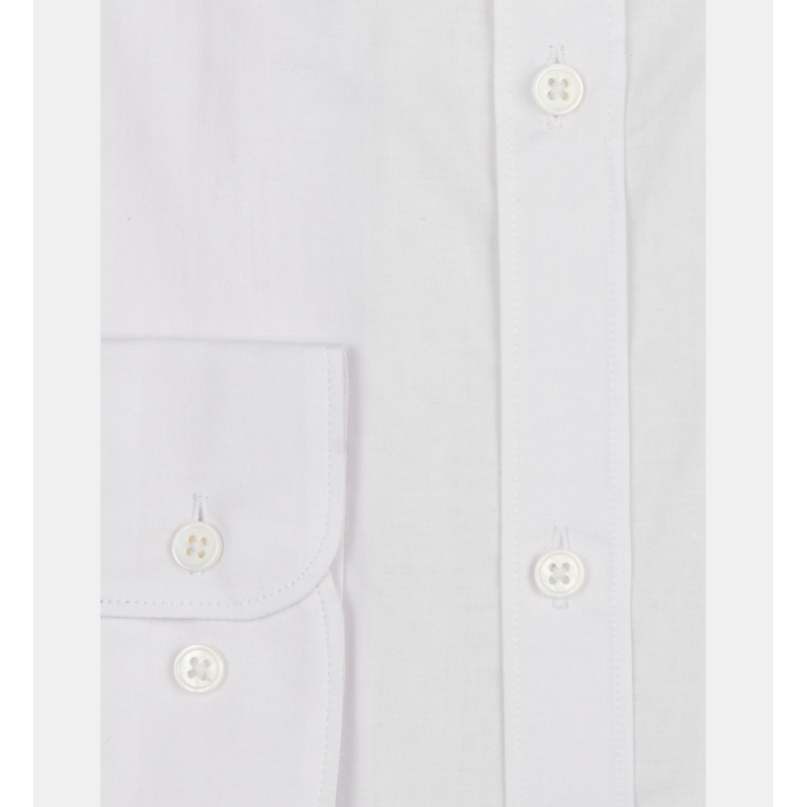 Chemise Dario blanche en voile de coton coupe droite