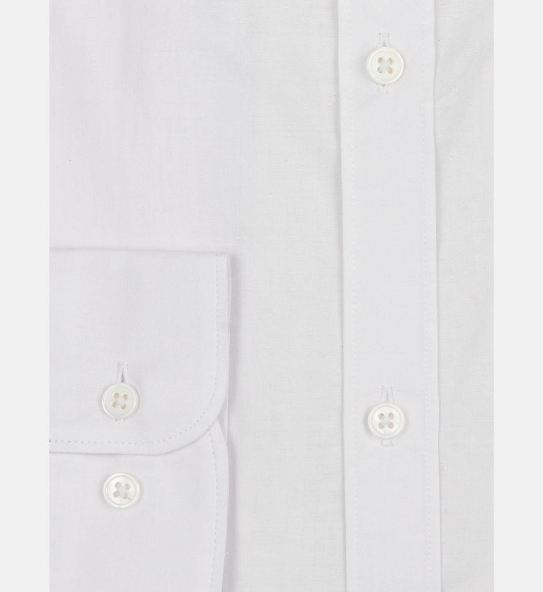 Chemise Dario blanche en voile de coton coupe droite