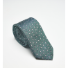 Cravate en soie verte motifs paisley