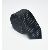 Cravate en soie noire à motifs fantaisies