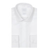 Chemise blanche en twill uni coupe cintrée